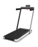 Gymax 2 in 1 Folding Treadmill 2.25HP Running Machine w/ Dual Display