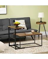 Homcom Modern Nesting Table Set for Living Room Furniture