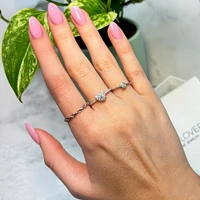 The Lovery Oval Link Ring 14K White Gold
