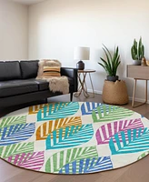 Addison Chantille Machine Washable ACN744 8'x8' Round Area Rug