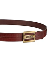 Tommy Hilfiger Men's Flex Stretch Cut Out Plaque Compression Buckle Belt