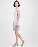 Donna Ricco Ruffled-Hem Sheath Dress