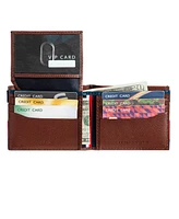 Tommy Hilfiger Men's Rfid Global Stripe Leather Pass Case Wallet