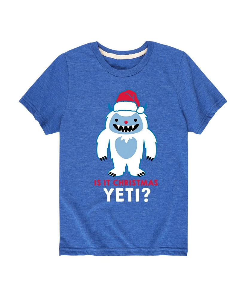 Hybrid Big Boys Is It Christmas Yeti Graphic Tee