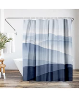 Americanflat 71x74 Blue Mountain Shower Curtain - 100% Polyester Shower Curtain