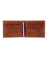 Tommy Hilfiger Men's Rfid Huck Leather Slim Fold Wallet