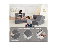 gaomon 10PCS Modular Kids Play Couch, Kids Couch for Playroom Kids Modular Couch, Convertible Foam Couch Kids Play Set for Creative Play, Modular Couc
