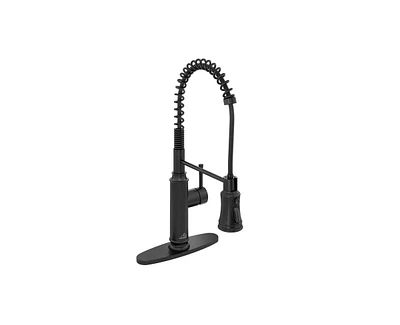 Casainc Pull Down Sprayer Kitchen Faucet with Infrared Sensor Induction Function and Deck Plate