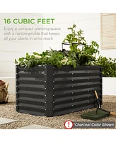 Best Choice Products 4x2x2ft Outdoor Metal Raised Garden Bed, Planter Box for Vegetables, Flowers, Herbs