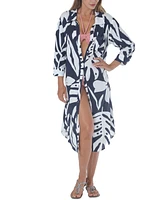 Raviya Women's Printed Shirtdress Cover-Up