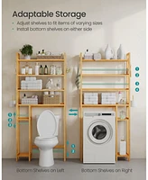 Slickblue Over-The-Toilet Storage Shelf with Built-In Toilet Paper Holder for Bathroom Organization