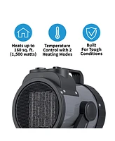 New air Portable Ceramic 120v Electric Garage Heater, 160 sq. ft with Adjustable Tilt Head, Perfect for Garages, Workshops and More