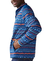 Chubbies Men's Trail Mix Geo-Pattern Quarter-Zip Sweatshirt