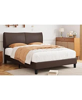 gaomon Queen Size Platform Bed Frame with Headboard