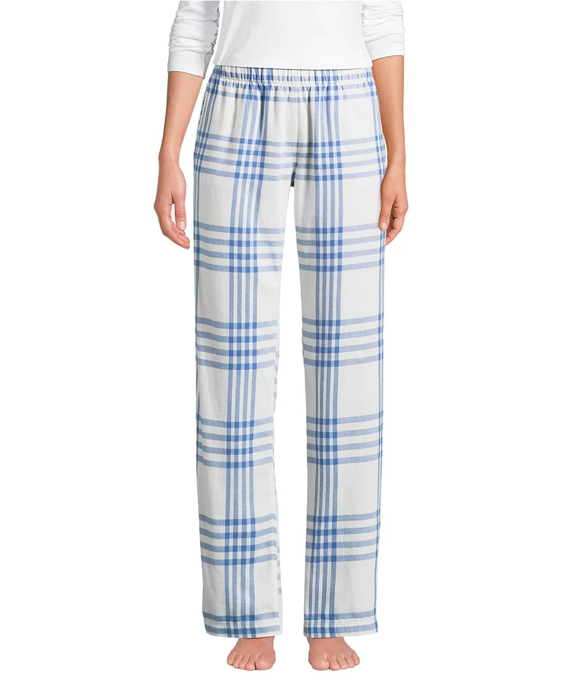 Lands' End Women's Print Flannel Pajama Pants