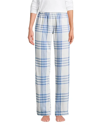 Lands' End Women's Print Flannel Pajama Pants