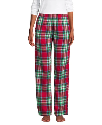 Lands' End Women's Print Flannel Pajama Pants
