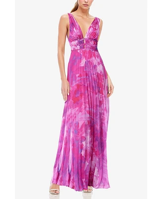 ONE33 Social Women's The Perry | Pleated Printed Maxi Gown