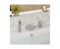 Casainc Single Handle Deck Mounted Roman Tub Faucet with Diverter
