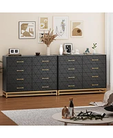 gaomon 1 Wood Dresser, Pink_47.24"D x 36.22"W x 15.75"H