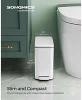 Slickblue Bathroom Trash Can, 1.3 Gallon Small Bin with Lid for Compact Waste Storage
