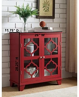 Kings Brand Furniture Red Finish Wood Buffet Cabinet Console Table