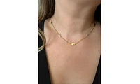 Rivka Friedman Cubic Zirconia Chain and Bead Station Necklace