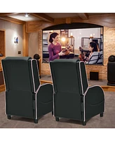 Gouun Massage Gaming Recliner Chair with Headrest and Adjustable Backrest for Home Theater