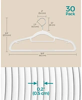 Slickblue 30-Pack Heavy-Duty Plastic Hangers - Durable Design for Coats, Shirts, and Dresses