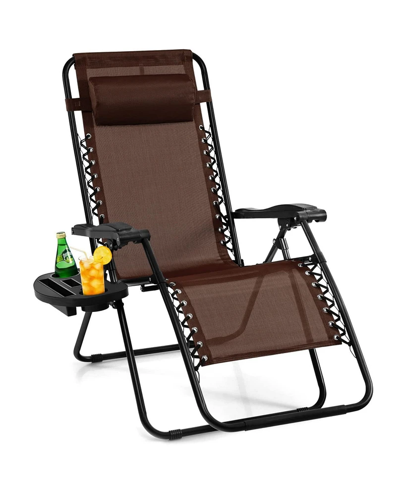 Inolait Outdoor Folding Zero Gravity Reclining Lounge Chair