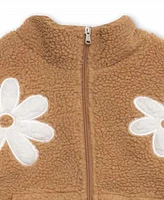 Speechless Big Girls Floral Sherpa Zip Up Jacket