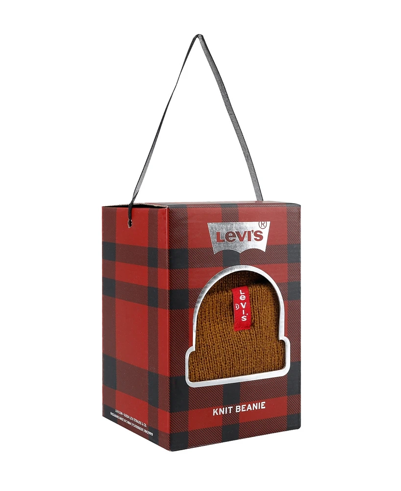 Levi's Men's Stocking Stuffer Gift Ready Red Tab Beanie