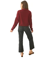 Paneros Clothing Women's Cotton Diana Crop Cardigan Burgundy