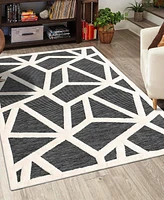 Bayshore Home Textured Tones Spectrum 4'1"x6'1" Area Rug