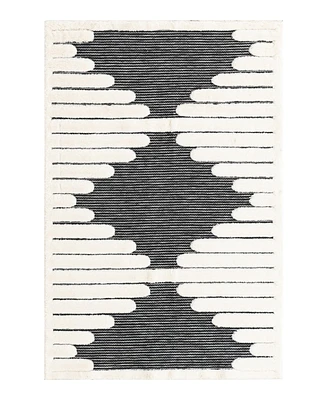 Bayshore Home Textured Tones Strings 4'1"x6'1" Area Rug