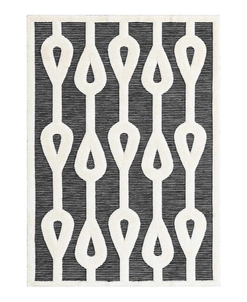 Bayshore Home Textured Tones Drops 5'1"x7'1" Area Rug