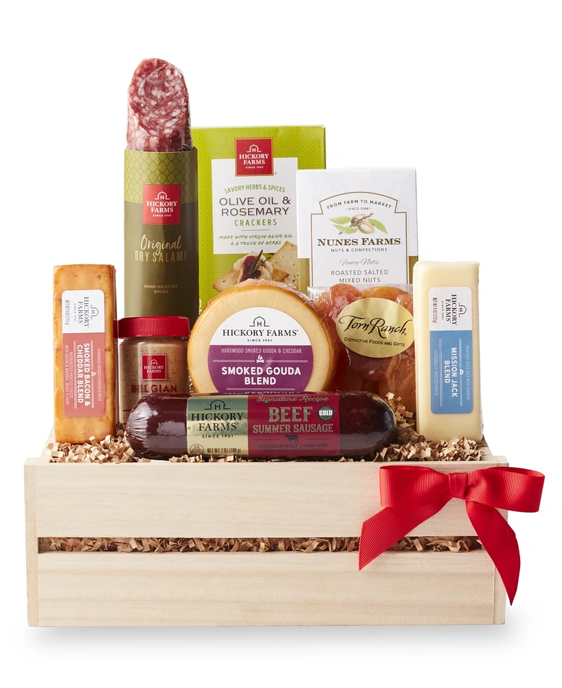 Hickory Farms Premium Meat & Cheese Gift Crate, 9 Piece