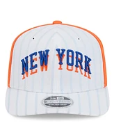 New Era Men's White New York Knicks 2024/25 City Edition 9SEVENTY Stretch-Snap Hat