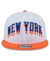 New Era Men's White New York Knicks 2024/25 City Edition 9FIFTY Snapback Hat