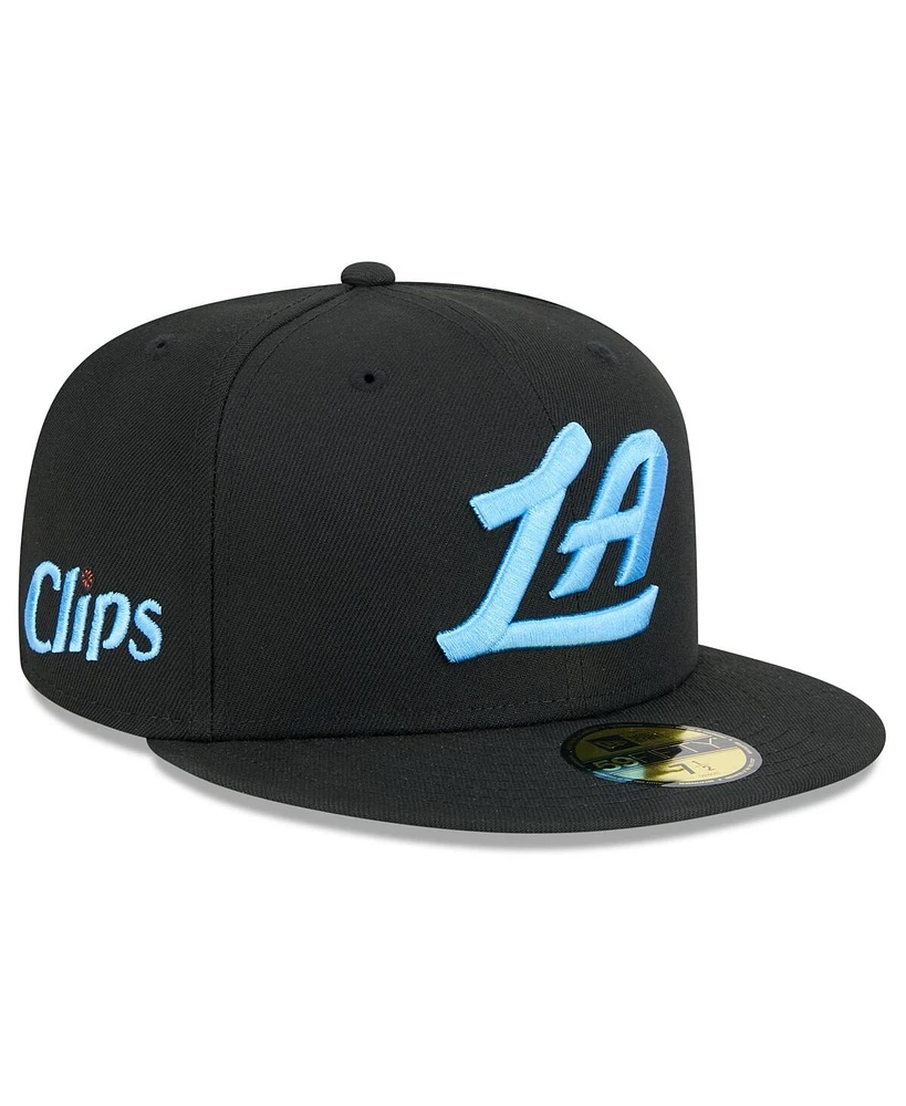 New Era Men's Black La Clippers 2024/25 City Edition Alternate 59FIFTY Fitted Hat