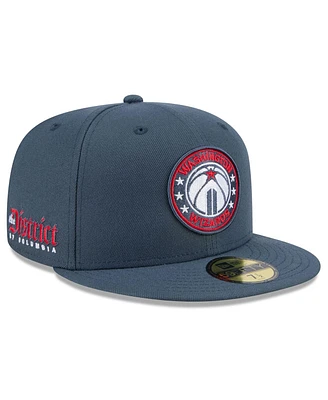 New Era Men's Navy Washington Wizards 2024/25 City Edition Alternate 59FIFTY Fitted Hat