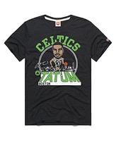 Homage Men's and Women's Jayson Tatum Charcoal Boston Celtics 2024/25 City Edition Caricature Tri-Blend T-Shirt