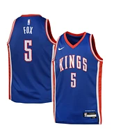 Nike Big Boys and Girls De'Aaron Fox Blue Sacramento Kings 2024/25 Swingman Player Jersey - City Edition