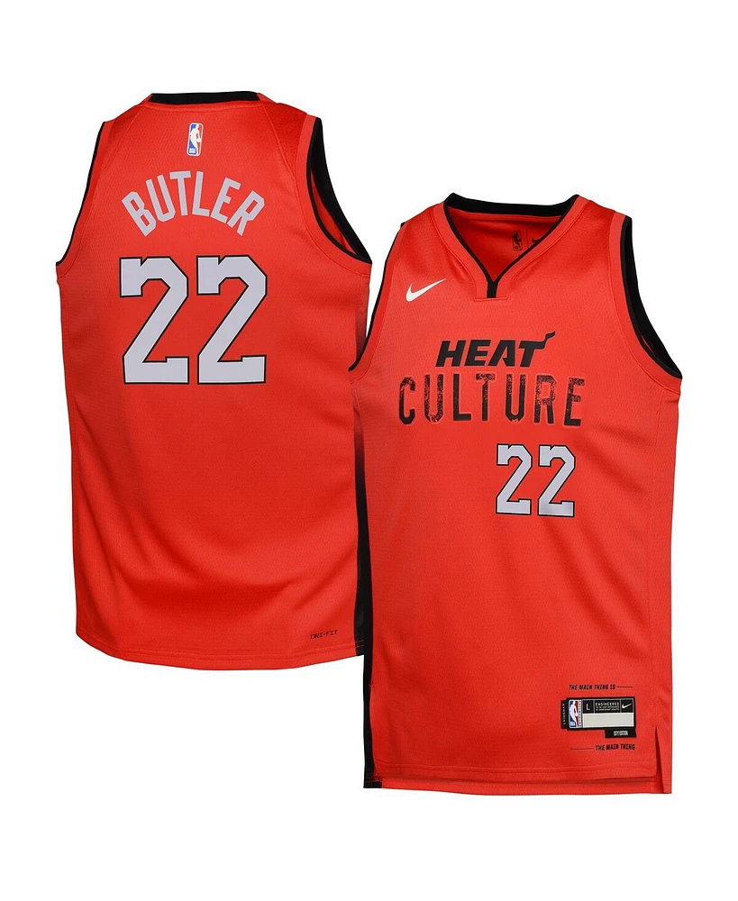 Nike Big Boys and Girls Jimmy Butler Red Miami Heat 2024/25 Swingman Player Jersey - City Edition