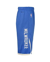 Nike Big Boys and Girls Royal Milwaukee Bucks 2024/25 City Edition Swingman Performance Shorts