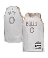 Nike Big Boys and Girls Coby White White Chicago Bulls 2024/25 Swingman Player Jersey - City Edition