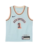 Nike Preschool Victor Wembanyama Light Blue San Antonio Spurs 2024/25 Swingman Player Jersey - City Edition