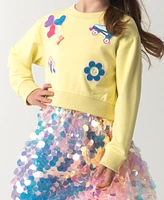 Sparkle & Shine Little Girls Sequin Bubble Skirt with Sweatshirt, 2-Piece Set