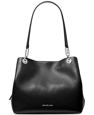 Michael Kors Kensington Medium Leather Shoulder Tote