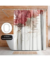 Americanflat 71x74 Crimson Lust Shower Curtain - 100% Polyester Shower Curtain